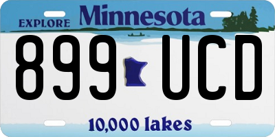 MN license plate 899UCD