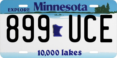 MN license plate 899UCE