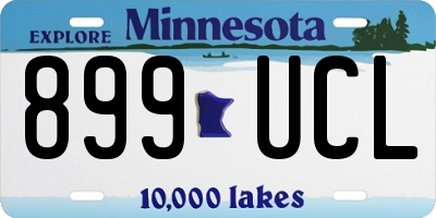 MN license plate 899UCL