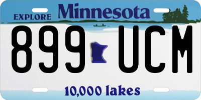 MN license plate 899UCM