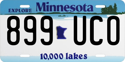 MN license plate 899UCO