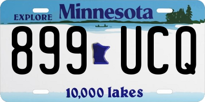 MN license plate 899UCQ