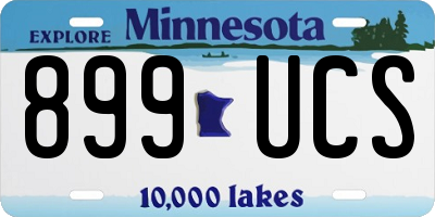 MN license plate 899UCS