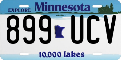 MN license plate 899UCV