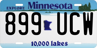 MN license plate 899UCW