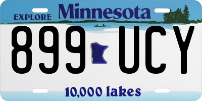 MN license plate 899UCY