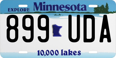 MN license plate 899UDA