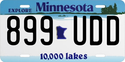 MN license plate 899UDD