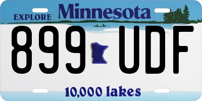 MN license plate 899UDF