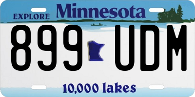 MN license plate 899UDM