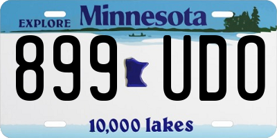 MN license plate 899UDO