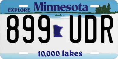 MN license plate 899UDR