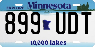 MN license plate 899UDT