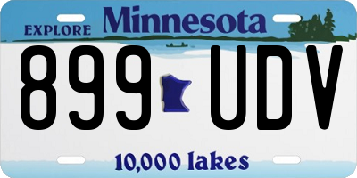 MN license plate 899UDV