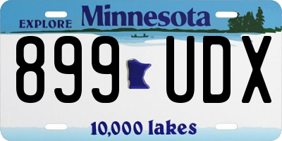 MN license plate 899UDX