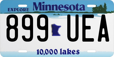 MN license plate 899UEA