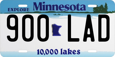 MN license plate 900LAD