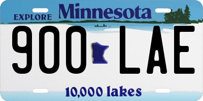 MN license plate 900LAE