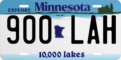 MN license plate 900LAH