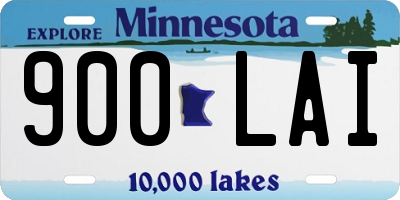 MN license plate 900LAI