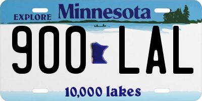 MN license plate 900LAL