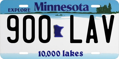 MN license plate 900LAV