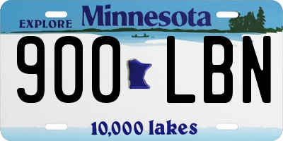 MN license plate 900LBN