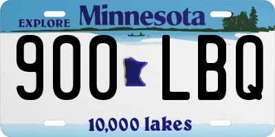 MN license plate 900LBQ