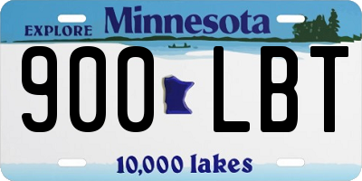 MN license plate 900LBT