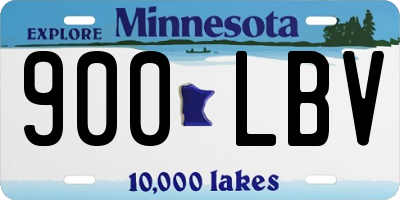 MN license plate 900LBV