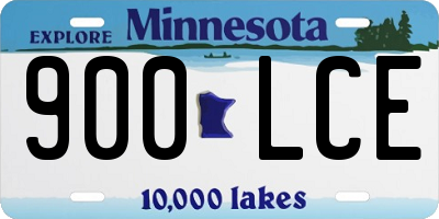 MN license plate 900LCE