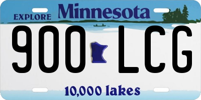 MN license plate 900LCG