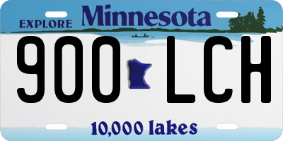 MN license plate 900LCH