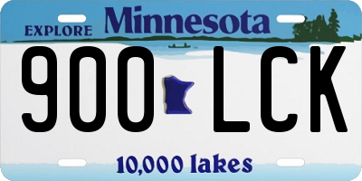 MN license plate 900LCK