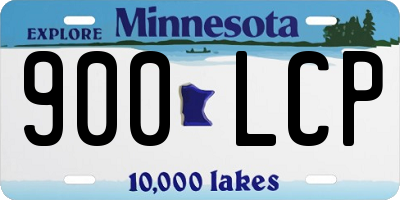 MN license plate 900LCP