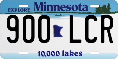 MN license plate 900LCR