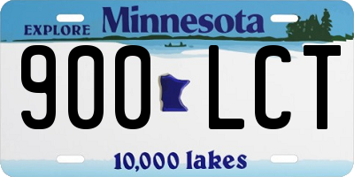 MN license plate 900LCT