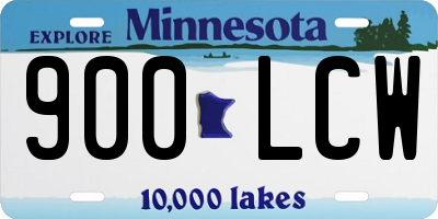 MN license plate 900LCW