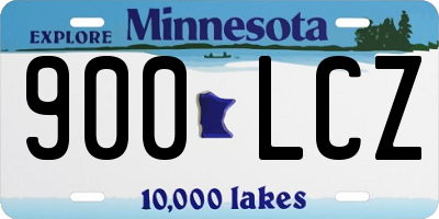 MN license plate 900LCZ