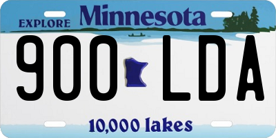 MN license plate 900LDA