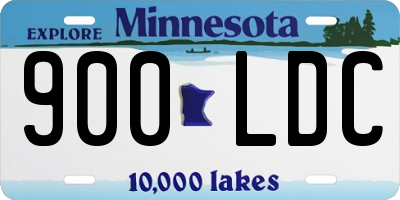 MN license plate 900LDC