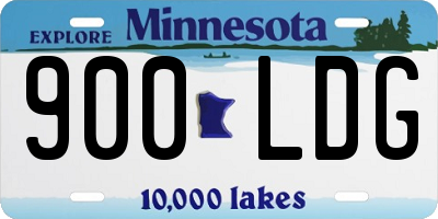 MN license plate 900LDG