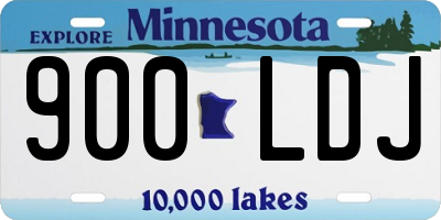 MN license plate 900LDJ