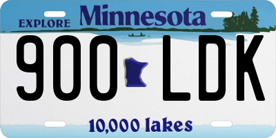 MN license plate 900LDK
