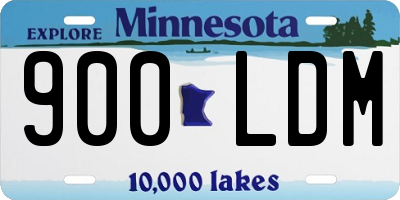 MN license plate 900LDM