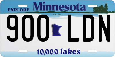 MN license plate 900LDN