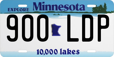 MN license plate 900LDP