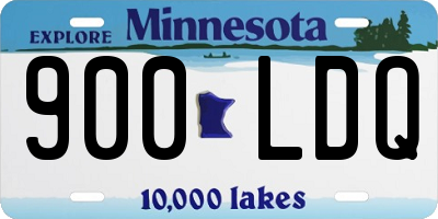 MN license plate 900LDQ