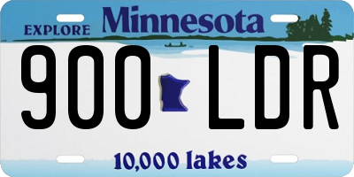MN license plate 900LDR