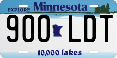 MN license plate 900LDT